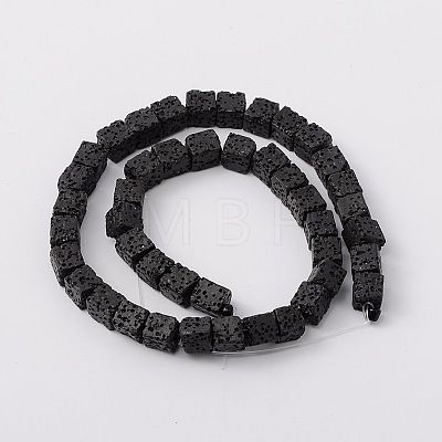 Dyed & Natural Lava Rock Beads Strands G-L435-01-8mm-18-1