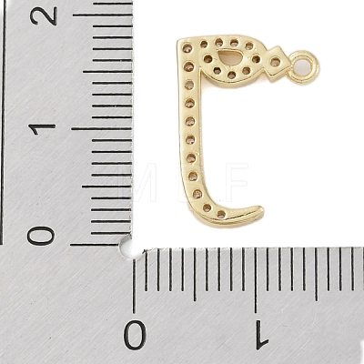 Rack Plating Brass Micro Pave Clear Cubic Zirconia Pendants KK-A224-03F-G-1