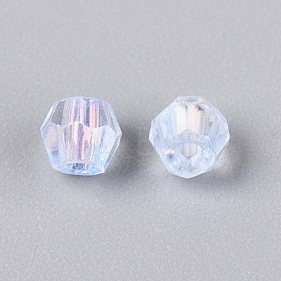 Transparent Spray Painted Glass Beads EGLA-N018-4mm-05-1