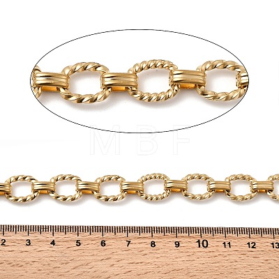 304 Stainless Steel Twist Oval Link Chains CHS-Z007-10G-1