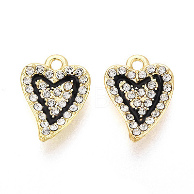 Alloy Rhinestone Pendants FIND-N012-03KCG-1