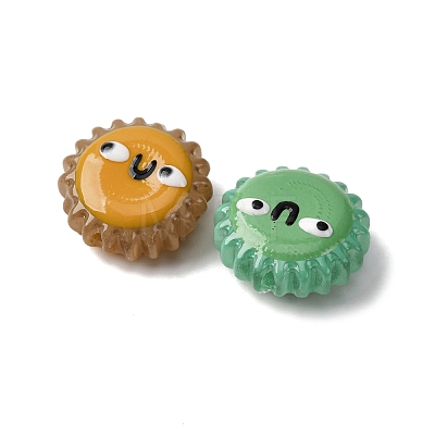Fuuny Baking Paint Glass Enamel Beads LAMP-Q045-01G-1