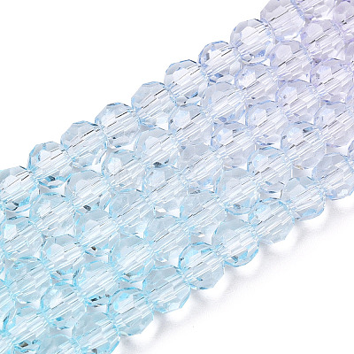 Transparent Glass Beads Strands X-GLAA-E036-07W-1