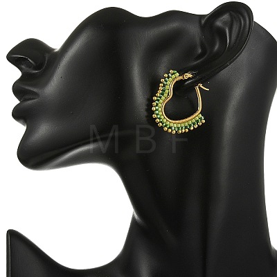 Glass Seed Hoop Earrings for Women EJEW-MZ00797-02-1