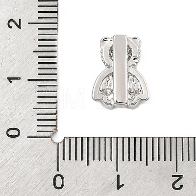 Brass Micro Pave Cubic Zirconia Slide Charms ZIRC-I068-13P-A-1