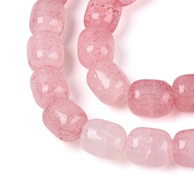 Baking Paint Crackle Glass Beads Strands DGLA-N019-01B-04-1