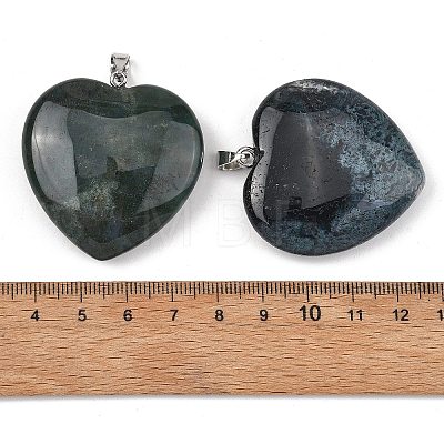 Natural Moss Agate Pendants GG-K002-12A-09-1