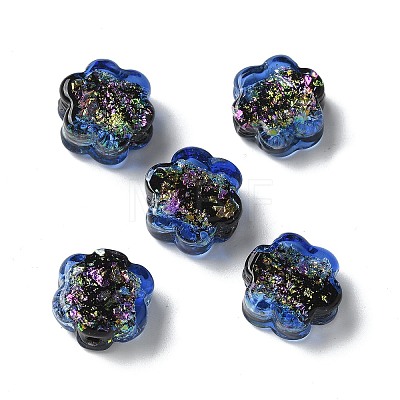 Handmade Foil Lampwork Beads Strands FOIL-Z001-03C-1