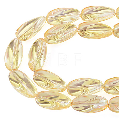 1Strand Electroplate Transparent Glass Beads Strands EGLA-TADJ0001-20C-1