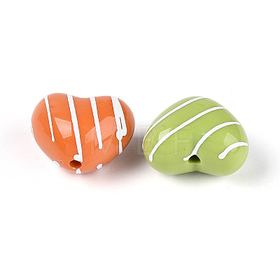 Opaque Acrylic Enamel Beads SACR-T018-17M-1