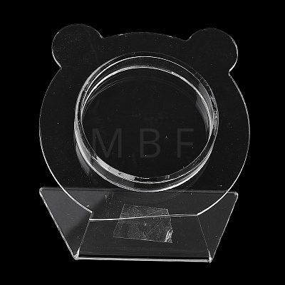 Clear Acrylic Slant Back Single Bracelet Bangle Display Stands BDIS-C003-01F-1