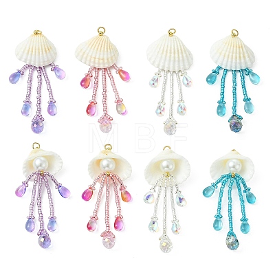 Natural Shell Big Pendants PALLOY-MZ01363-1
