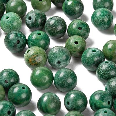 100Pcs 8mm Natural African Jade Bead Round Beads DIY-LS0002-46-1