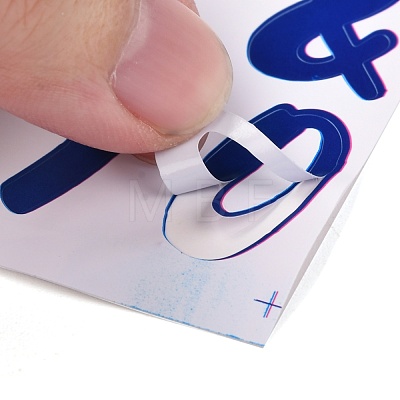 Number & Alphabet & Sign PVC Waterproof Self-Adhesive Sticker DIY-I073-04B-1