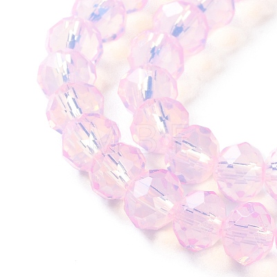 Baking Painted Transparent Glass Beads Strands DGLA-A034-J8MM-D09-1