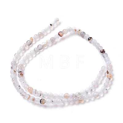 Natural Agate Beads Strands G-I261-B03-4mm-1