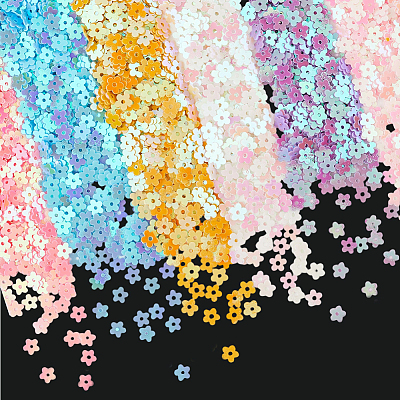 180G 6 Colors Plastic Sequins Beads PVC-CP0001-03-1