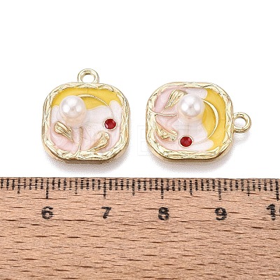 Alloy Enamel Pendants ENAM-N069-17KCG-01-1