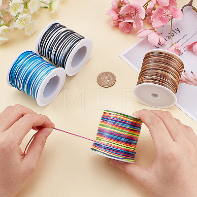  4 Rolls 4 Colors Gradient Color Polyester Chinese Knotting Cord OCOR-PH0001-84-1