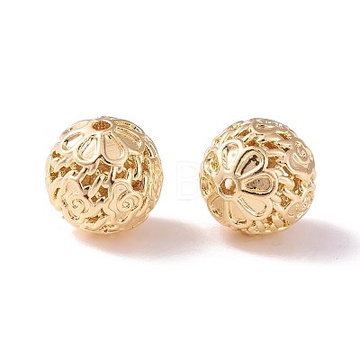 Brass Hollow Beads KK-P226-37CG-01-1