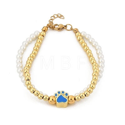 Brass Multi-strand Bracelets BJEW-M056-09G-02-1