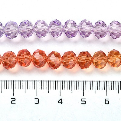 Transparent Painted Glass Beads Strands DGLA-A034-T6mm-A12-1