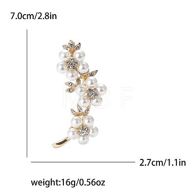 Alloy Rhinestone Brooch for Backpack Clothes PW-WGDBC4D-02-1