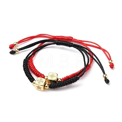 Adjustable Nylon Thread Braided Bead Bracelets Sets BJEW-JB05695-1