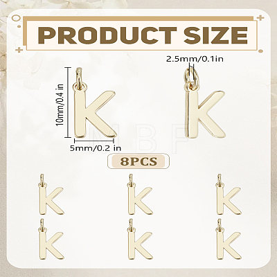 8Pcs Brass Charms KK-LP0001-85K-1
