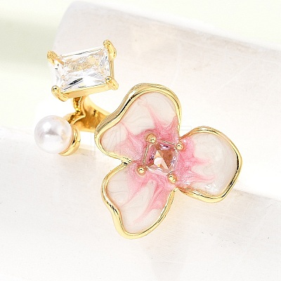 Barss Enamel Cuff Open Rings for Women KK-CBA1C83-01C-G-1