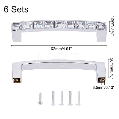 CHGCRAFT 6 Sets Zinc Alloy Bar Cabinet Door Knobs FIND-CA0003-85-1
