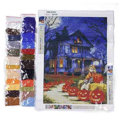 Halloween DIY Diamond Painting Kit AJEW-C037-02F-1