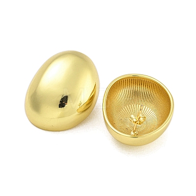 Rack Plating Oval Brass Stud Earrings EJEW-C116-03G-1