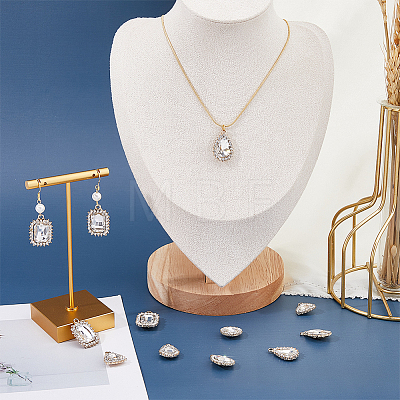 20Pcs 5 Style Alloy Rhinestone Pendants ALRI-FH0001-17-1