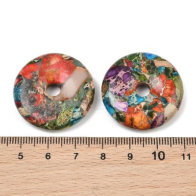 Dyed Natural Imperial Jasper Peace Donut Pendants GG-CBA2EC1-01-1