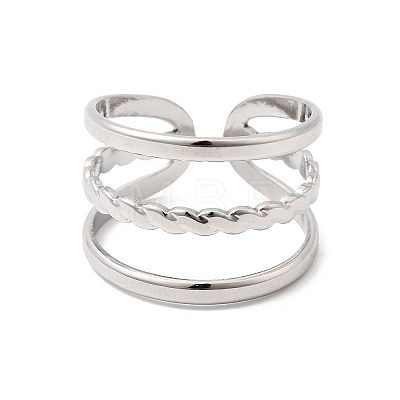 304 Stainless Steel Cuff Open Rings RJEW-P188-02G-P-1
