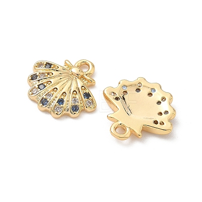 Brass Micro Pave Cubic Zirconia Charms KK-C099-01J-G-1