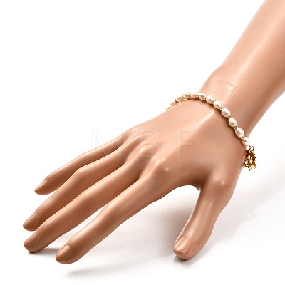 Natural Pearl Beaded Bracelets for Girl Women Gift X-BJEW-JB06821-1
