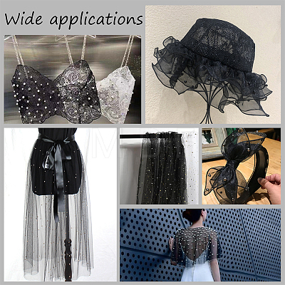 Nylon Tulle Mesh Fabric DIY-WH0410-71A-1