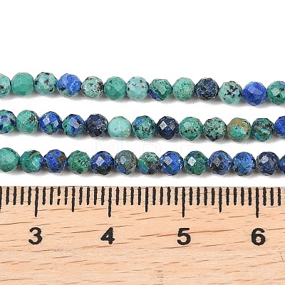 Natural Chrysocolla and Lapis Lazuli Beads Strands G-B175-D06-3mm-1