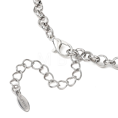 2Pcs 304 Stainless Steel Charm Bracelets BJEW-JB12823-1