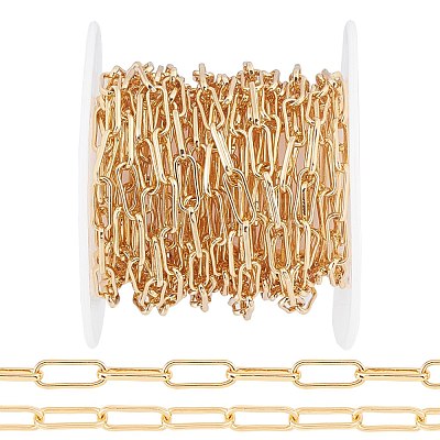 Soldered Brass Paperclip Chains CHC-G005-18G-1