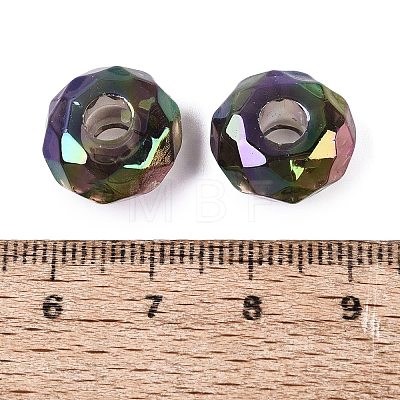Transparent Acrylic European Beads OACR-E033-25A-1