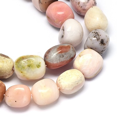 Natural Pink Opal Beads Strands G-O173-056B-1