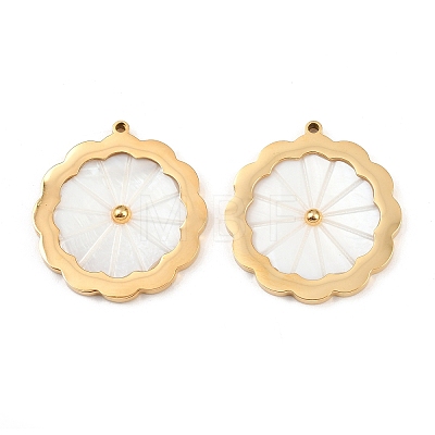 Natural White Shell Pendants STAS-C158-07D-G-1
