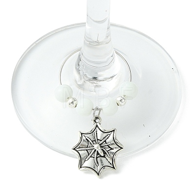 Tibetan Style Alloy Wine Glass Charms Sets AJEW-JO00184-1