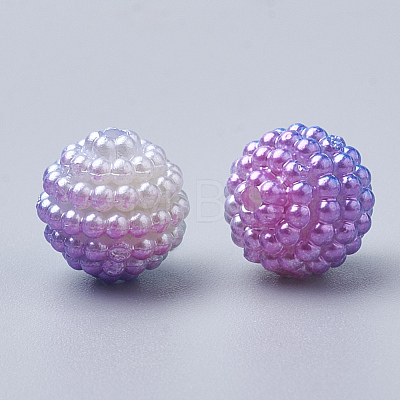 Imitation Pearl Acrylic Beads OACR-T004-10mm-08-1