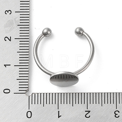 Adjustable 304 Stainless Steel Finger Rings Components STAS-K278-04C-P-1