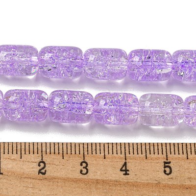 Transparent Crackle Glass Beads Strands X-GLAA-NH0001-04F-1