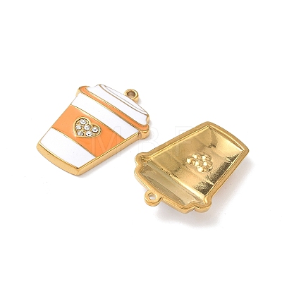 304 Stainless Steel Enamel Pendants STAS-I346-07G-01-1
